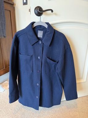Primark Navy Blue Button-Up Overshirt Jacket